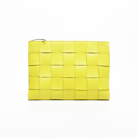 BOTTEGAVENETA MAXI INTRECCIATO NAPPA Clutch bag green WS14750