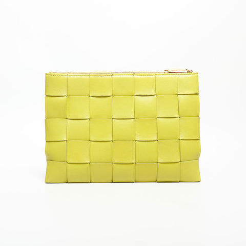 BOTTEGAVENETA MAXI INTRECCIATO NAPPA Clutch bag green WS14750
