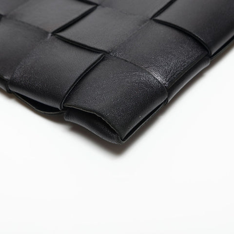 ボッテガヴェネタ BOTTEGAVENETA マキシ イントレチャート ナッパ クラッチバッグ ブラック WS14751