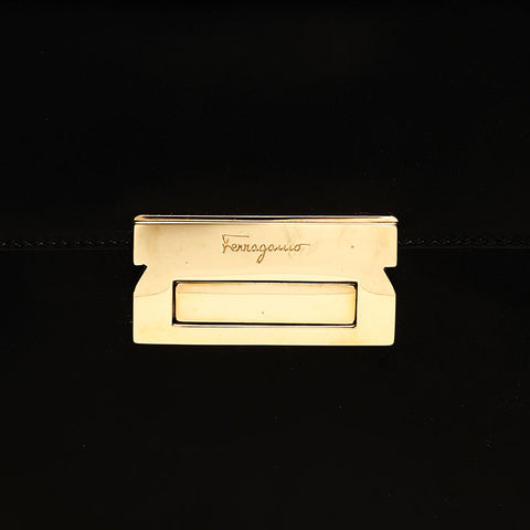 Salvatore Ferragamo Leather 2way Handbag black WS14753