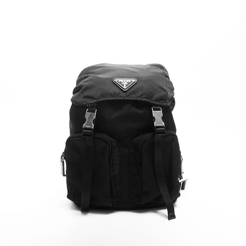 Prada Nylon Sac à dos / sac à dos noir WS14754