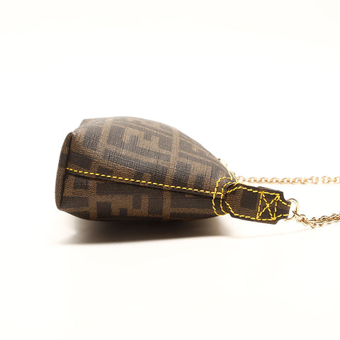 Fendi Zucchino Mini Handbag Brown WS14756