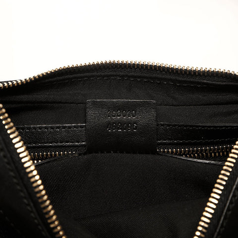 GUCCI leather one belt Shoulder Bag black WS14758