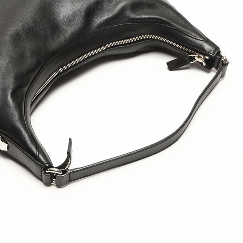 GUCCI leather one belt Shoulder Bag black WS14758