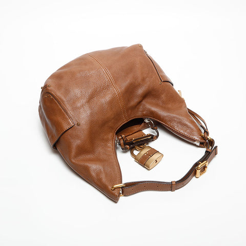 Chloe Leather Paddington One Belt Shoulder Bag Brown WS14761