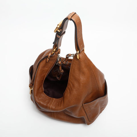 Chloe Leather Paddington One Belt Shoulder Bag Brown WS14761