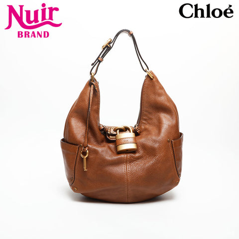 Chloe Leather Paddington One Belt Shoulder Bag Brown WS14761