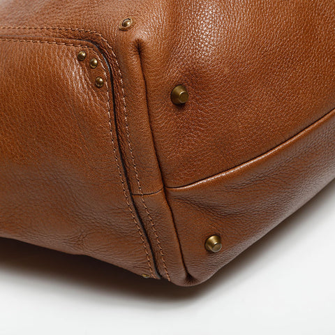 Chloe Leather Paddington One Belt Shoulder Bag Brown WS14761