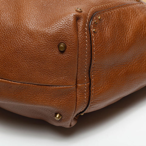 Chloe Leather Paddington One Belt Shoulder Bag Brown WS14761
