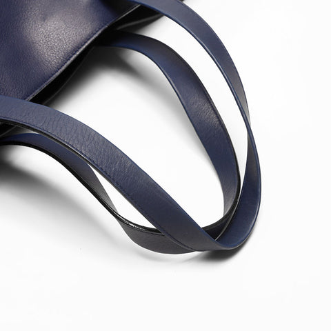 Loewe Leather Anagram East West Tote Bag Navy WS14765