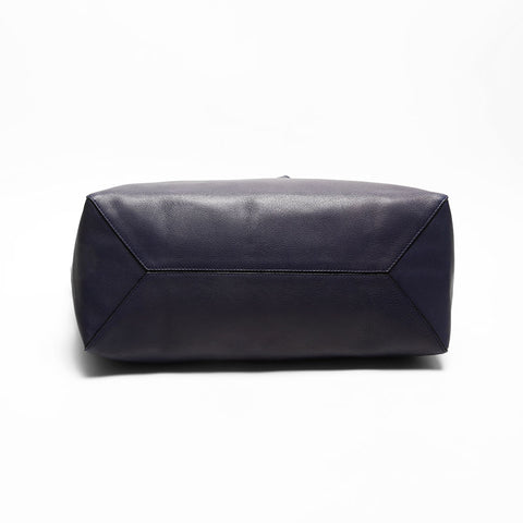 Loewe Leather Anagram East West Tote Bag Navy WS14765
