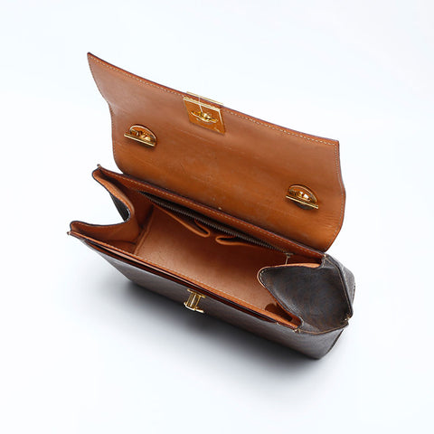 セリーヌ CELINE マカダム 2way ハンドバッグ ブラウン WS14767