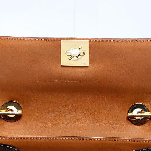 セリーヌ CELINE マカダム 2way ハンドバッグ ブラウン WS14767
