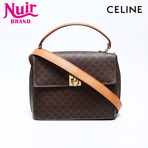 セリーヌ CELINE マカダム 2way ハンドバッグ ブラウン WS14767