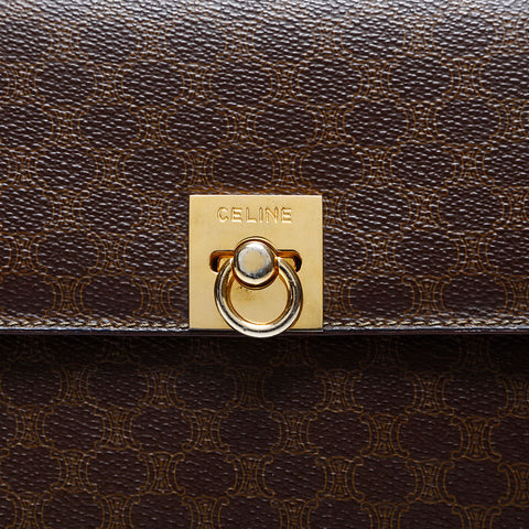 セリーヌ CELINE マカダム 2way ハンドバッグ ブラウン WS14767