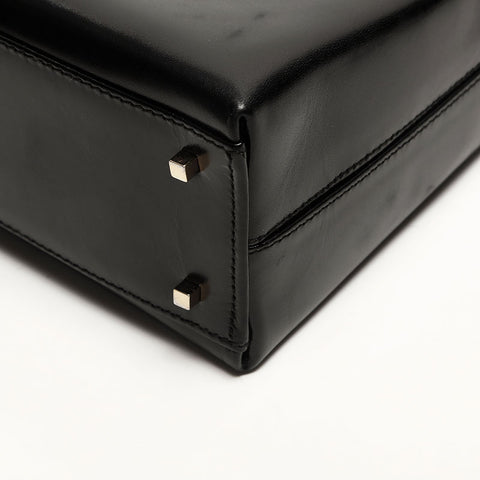 Salvatore Ferragamo Leather Gancini à 2 voies Black WS14769