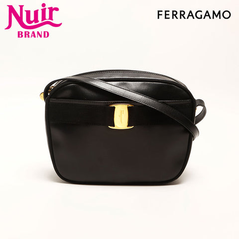 Salvatore Ferragamo Vara en cuir Sac d'épaule noir WS14770