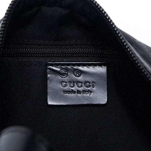 GUCCI GG canvas nylon one belt Shoulder Bag black WS14771