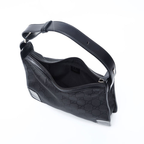 GUCCI GG canvas nylon one belt Shoulder Bag black WS14771