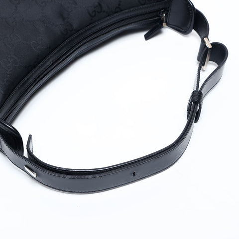 GUCCI GG canvas nylon one belt Shoulder Bag black WS14771