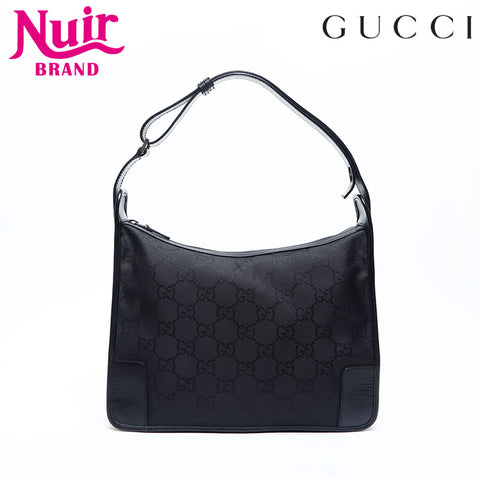 GUCCI GG canvas nylon one belt Shoulder Bag black WS14771