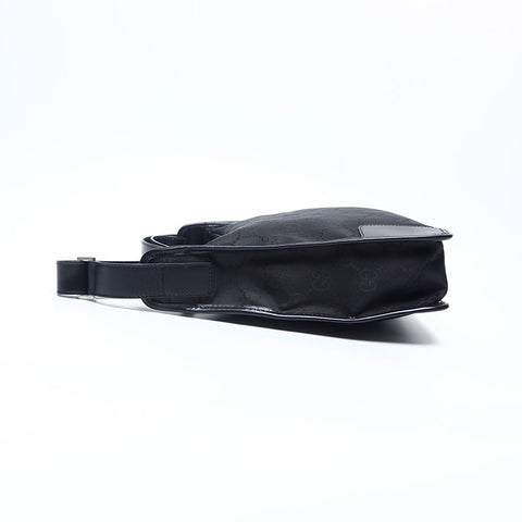 GUCCI GG canvas nylon one belt Shoulder Bag black WS14771