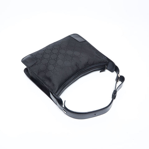 GUCCI GG canvas nylon one belt Shoulder Bag black WS14771
