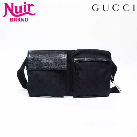 GUCCI GG canvas Waist bag black WS14772