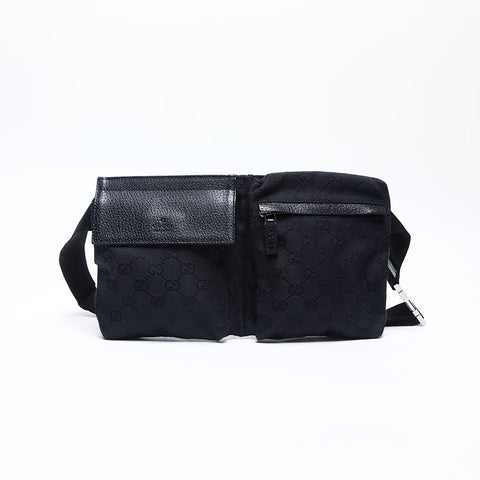 GUCCI GG canvas Waist bag black WS14772