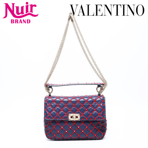 ヴァレンティノ VALENTINO スタッズ ロック ショルダーバッグ パープル WS14778