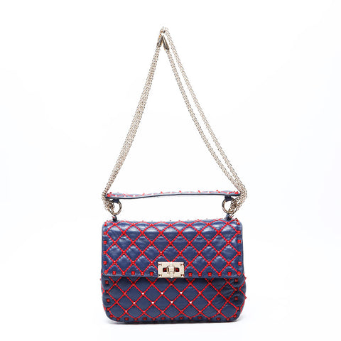 ヴァレンティノ VALENTINO スタッズ ロック ショルダーバッグ パープル WS14778
