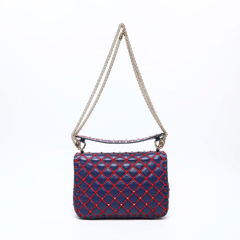 ヴァレンティノ VALENTINO スタッズ ロック ショルダーバッグ パープル WS14778