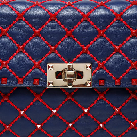 ヴァレンティノ VALENTINO スタッズ ロック ショルダーバッグ パープル WS14778