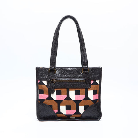 PRADA Canvas leather Handbag Brown WS14779