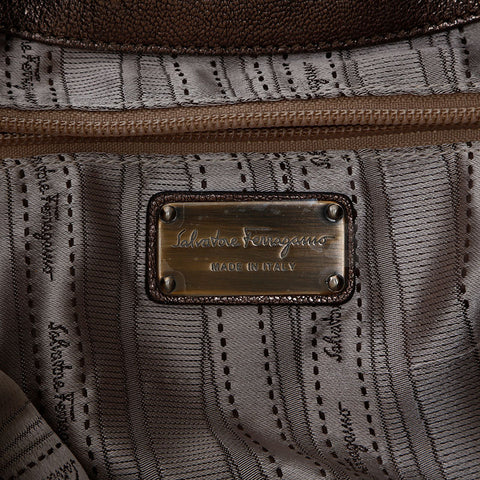 Salvatore Ferragamo leather Handbag gold WS14780