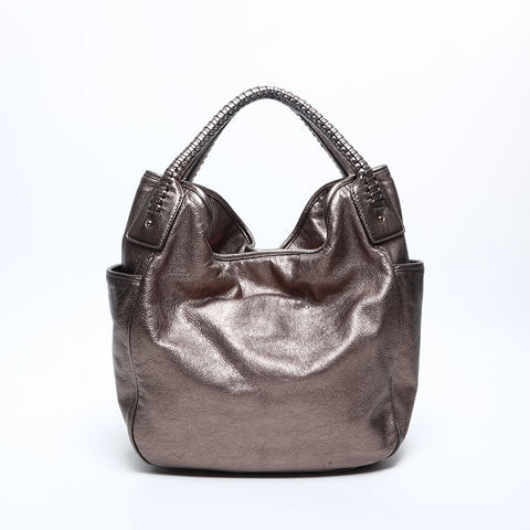 Salvatore Ferragamo leather Handbag gold WS14780