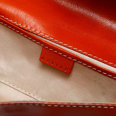CELINE leather Shoulder Bag Brown WS14781