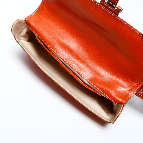 CELINE leather Shoulder Bag Brown WS14781