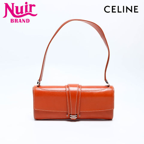 CELINE leather Shoulder Bag Brown WS14781