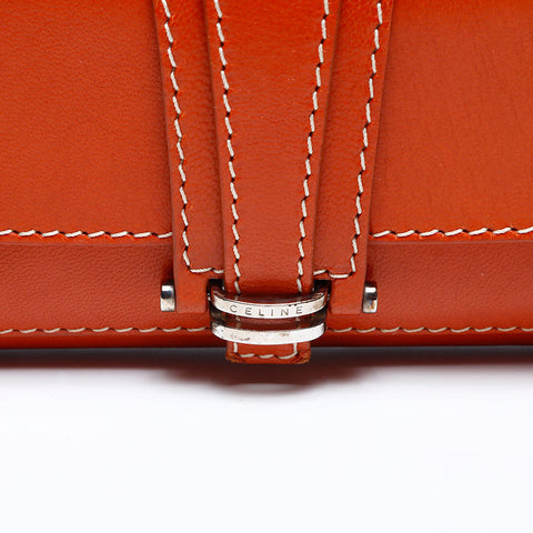 CELINE leather Shoulder Bag Brown WS14781