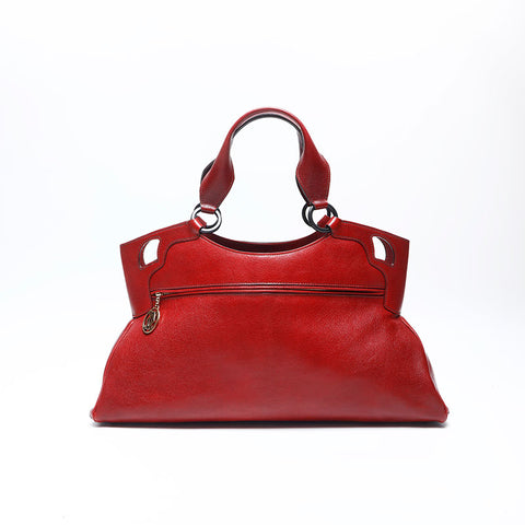 CARTIER Leather Must Line Tote Bag Red WS14784