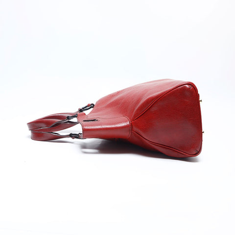 CARTIER Leather Must Line Tote Bag Red WS14784