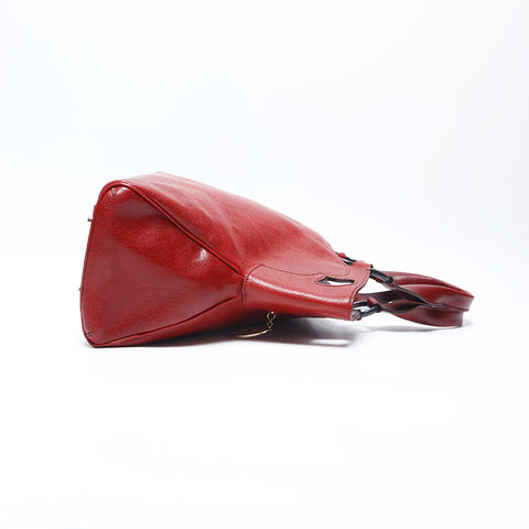 CARTIER Leather Must Line Tote Bag Red WS14784
