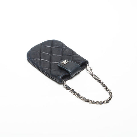 Chanel Chanel Nr. 10 Matelasse Mini -Kettenbeutel Schwarz WS14786