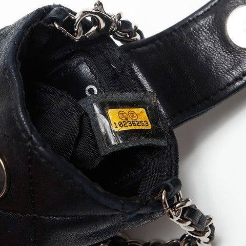Chanel Chanel Nr. 10 Matelasse Mini -Kettenbeutel Schwarz WS14786