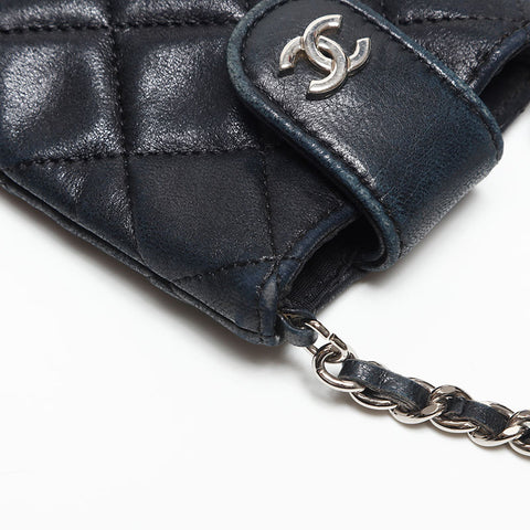 Chanel Chanel Nr. 10 Matelasse Mini -Kettenbeutel Schwarz WS14786