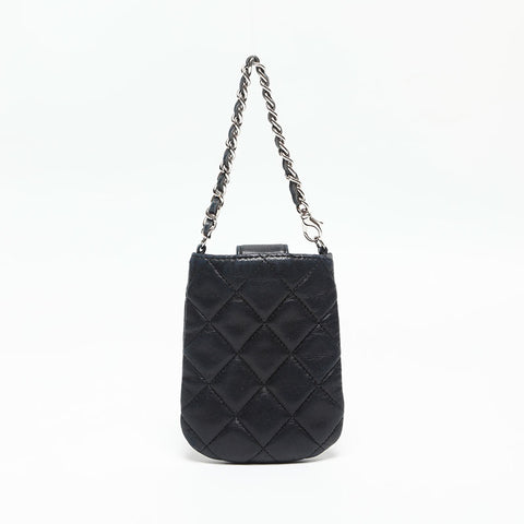 Chanel Chanel Nr. 10 Matelasse Mini -Kettenbeutel Schwarz WS14786