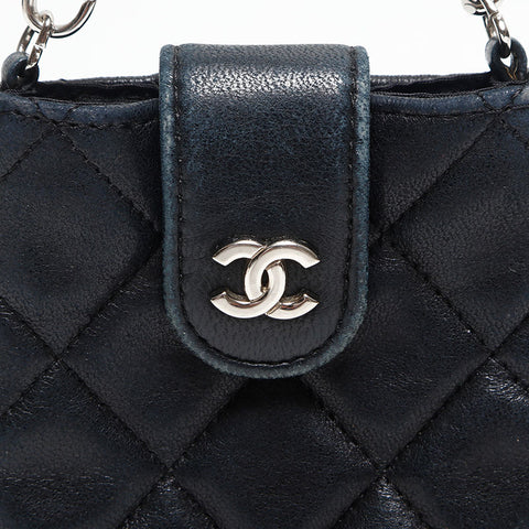 Chanel Chanel Nr. 10 Matelasse Mini -Kettenbeutel Schwarz WS14786