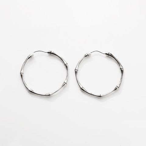 Gucci Bamboo Hoop Earrings Silver WS14790
