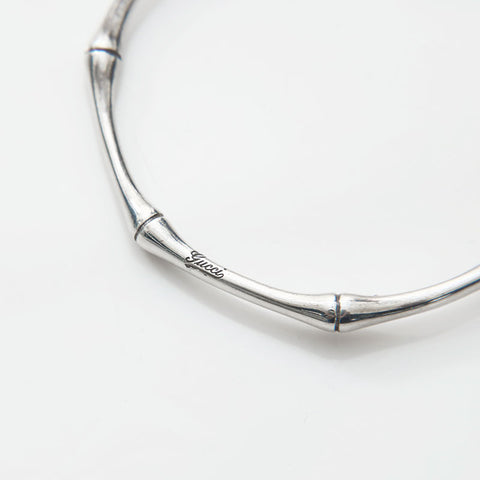 Gucci Bamboo Hoop Earrings Silver WS14790